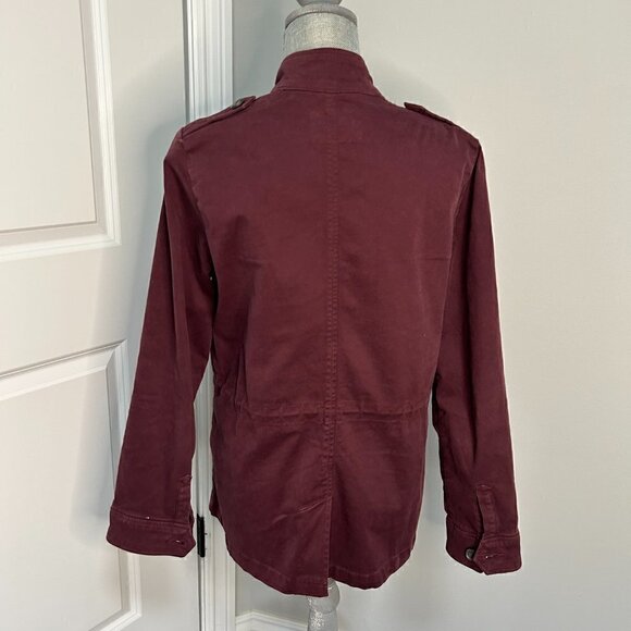 Lucky Brand Maroon Utility Jacket Size M EUC - Picture 3 of 3